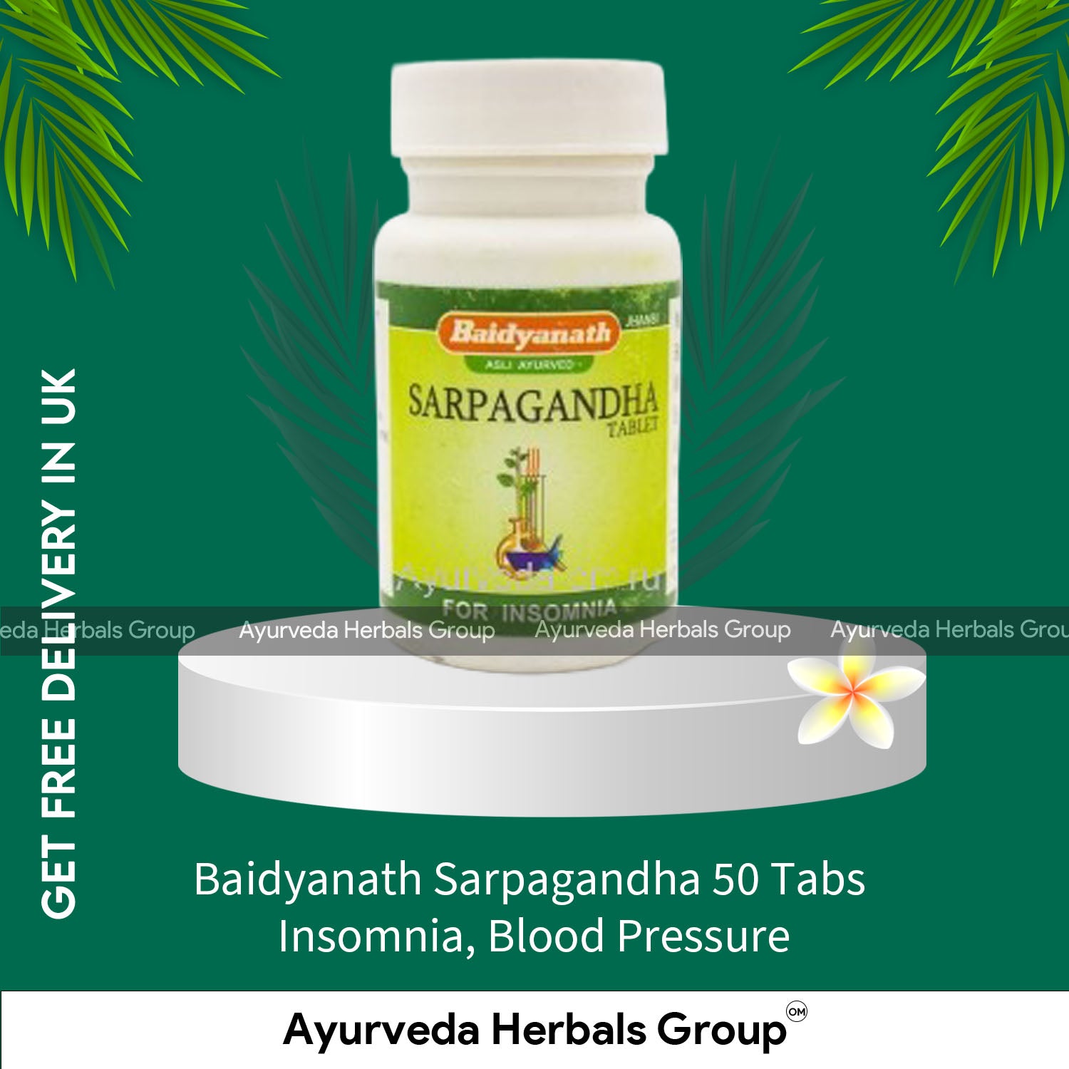 Baidyanath Sarpagandha 50 Tabs  Insomnia, Blood Pressure