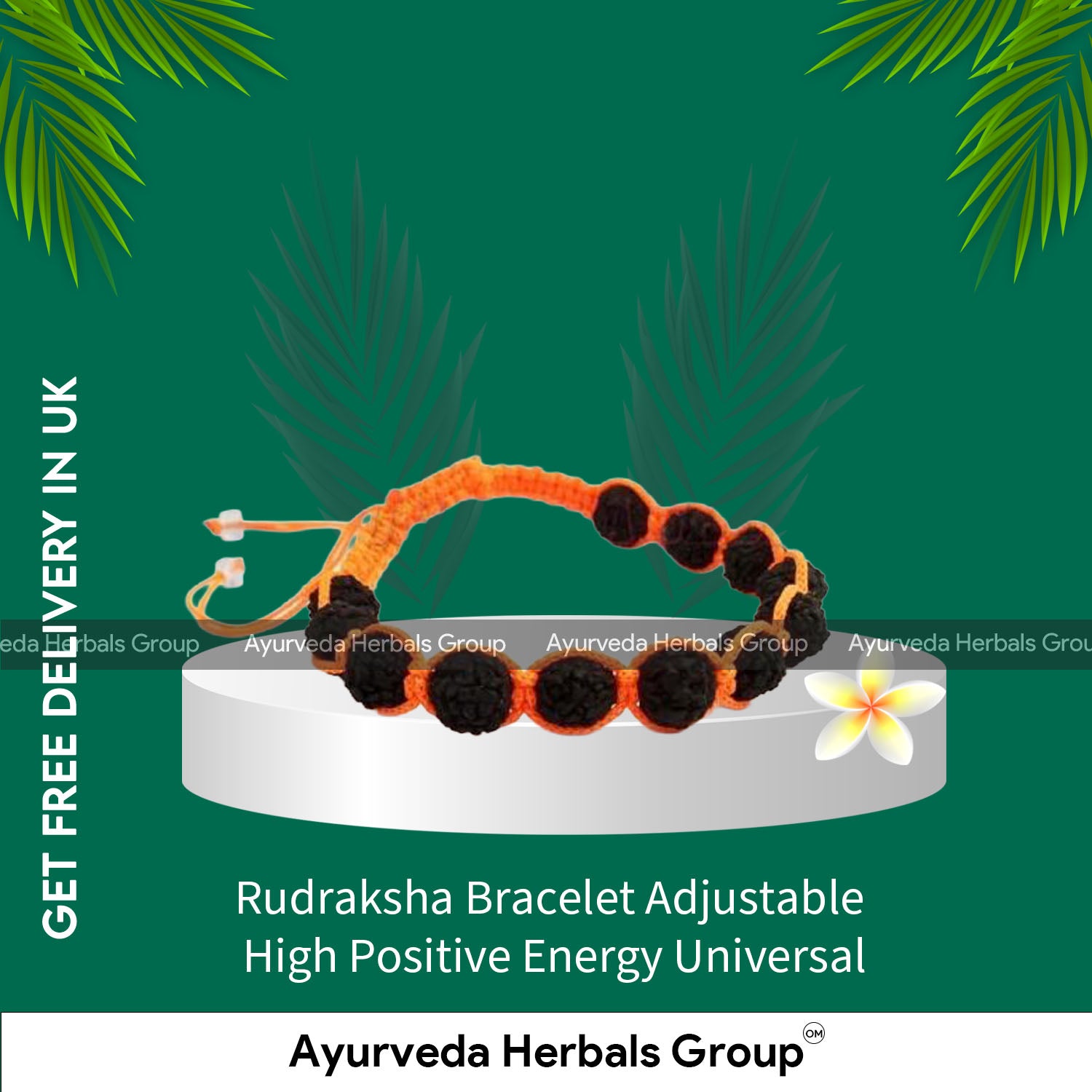 Rudraksha Bracelet Adjustable High Positive Energy Universal