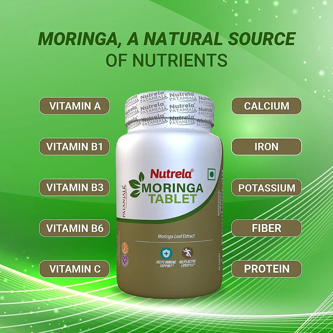 Patanjali Nutrela Moringa 60 Tabs
