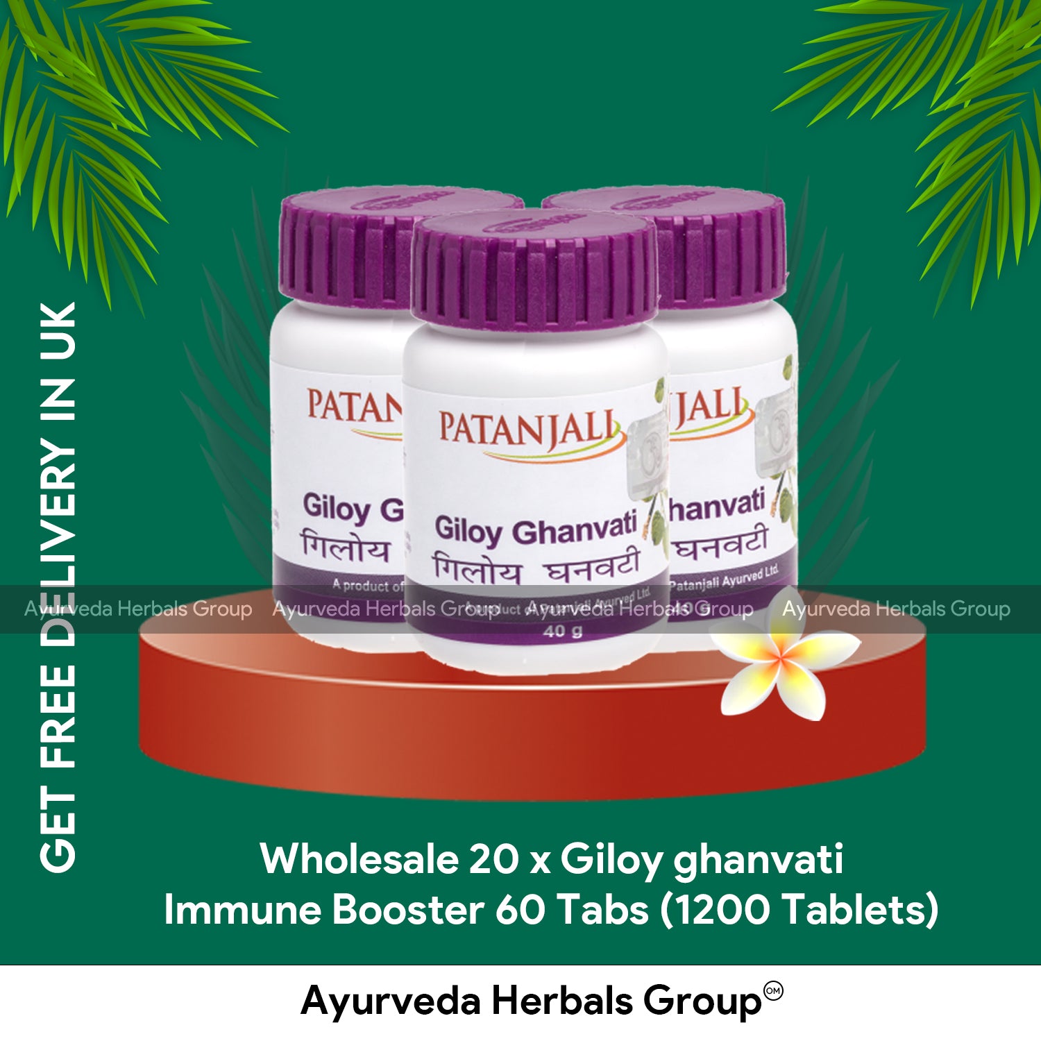 Wholesale 20 x Giloy ghanvati Immune Booster 60 Tabs (1200 Tablets)