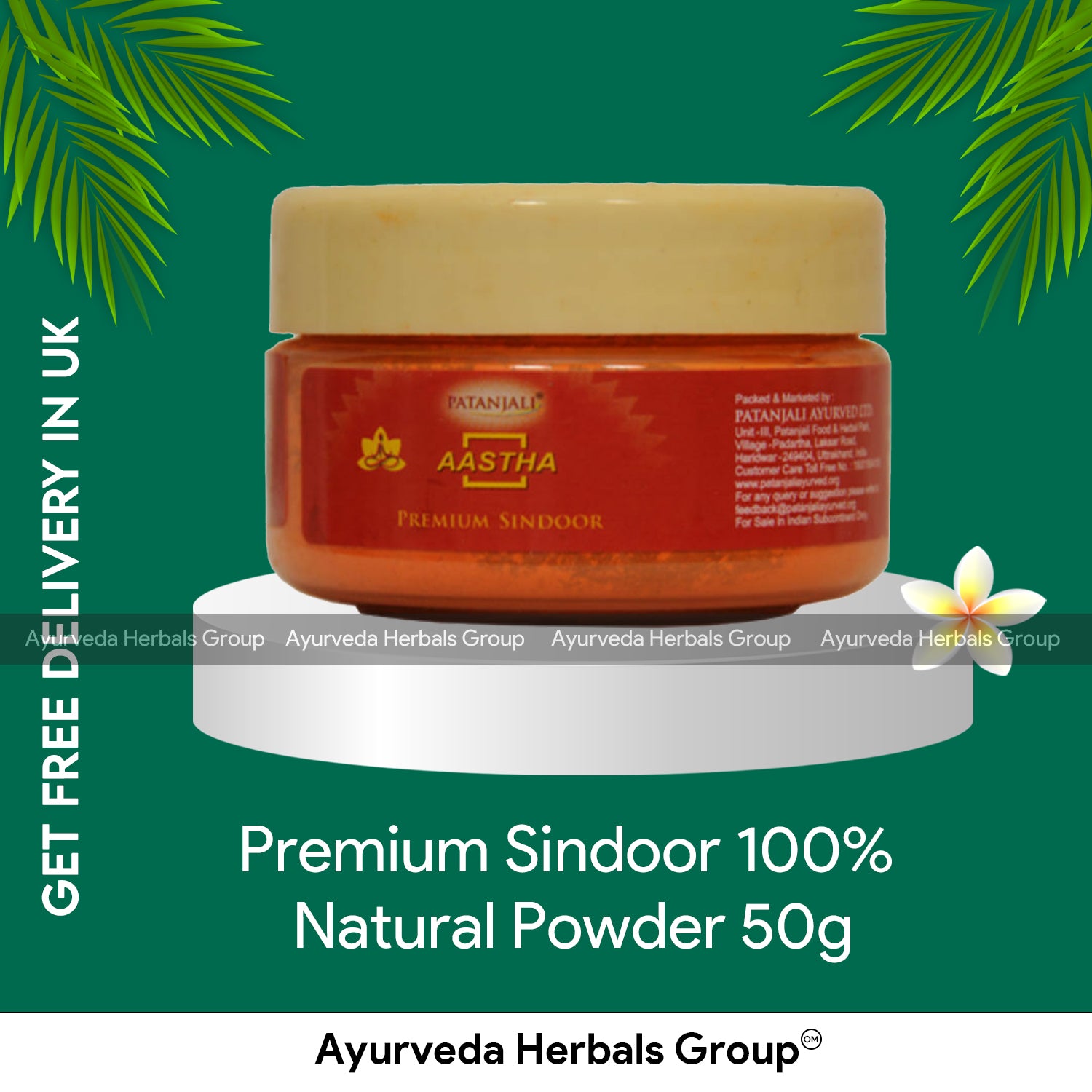 Patanjali PREMIUM SINDOOR 100% NATURAL POWDER 50G