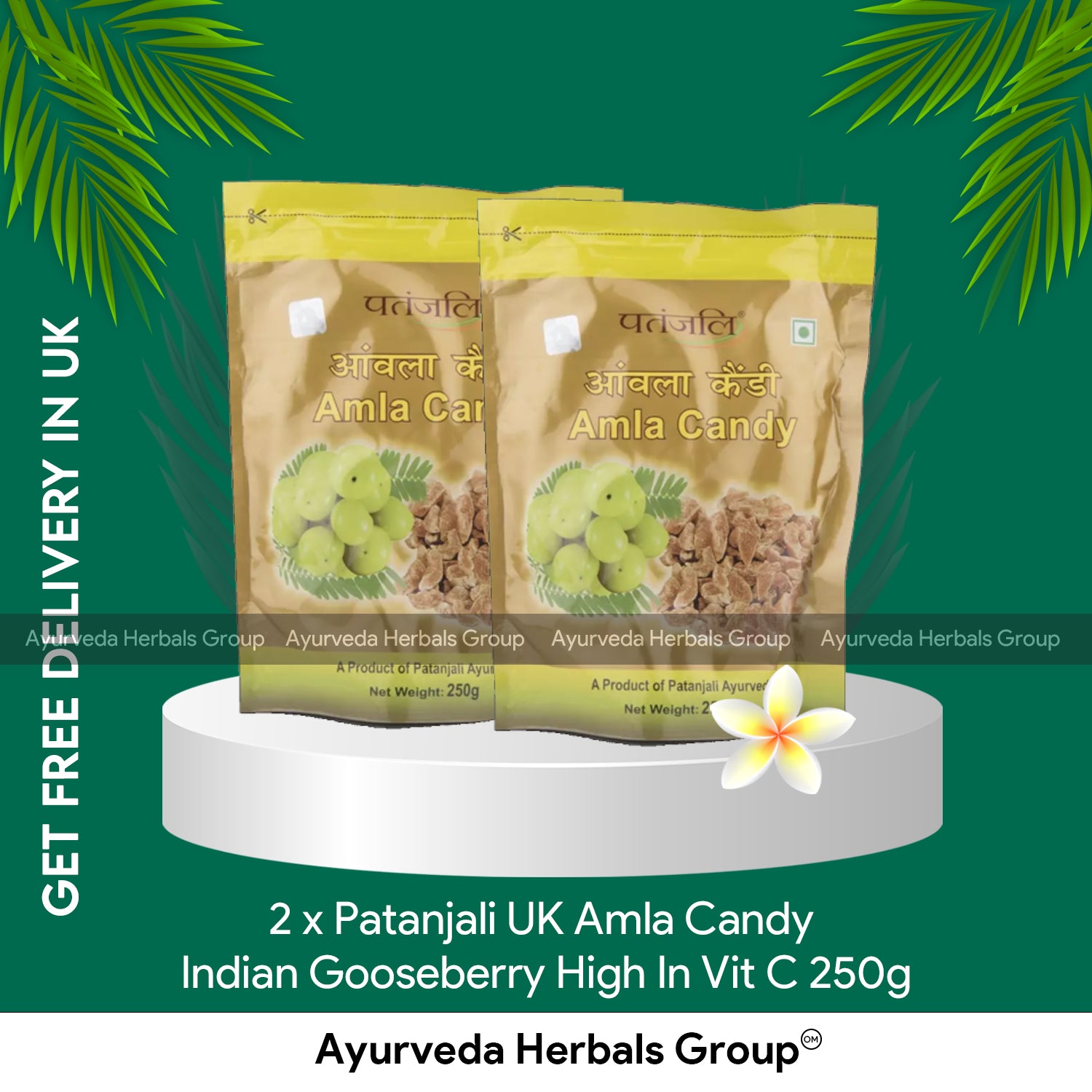 NEW 2 x Patanjali UK Amla Candy Indian Gooseberry High In Vit C 250g total 500g