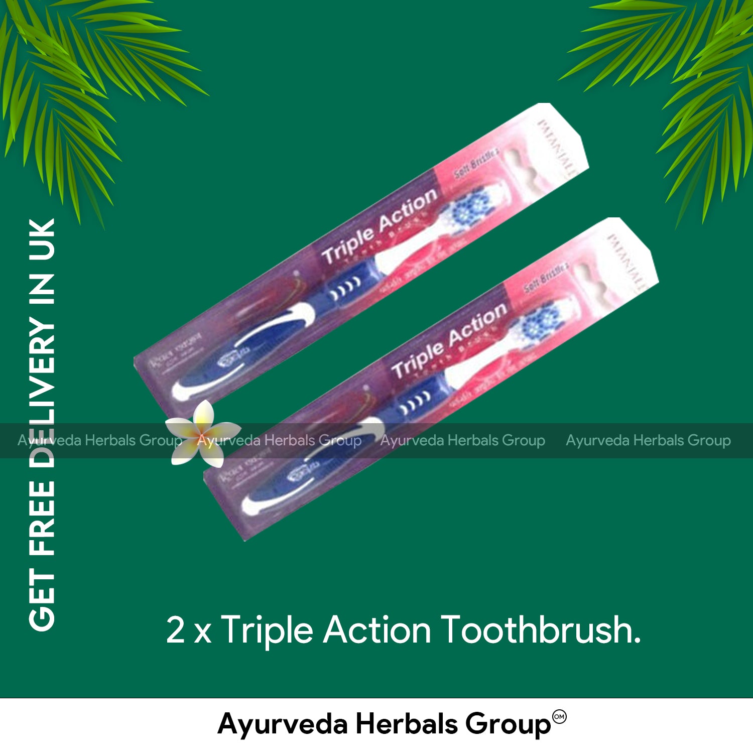 2 x Triple Action Toothbrush.