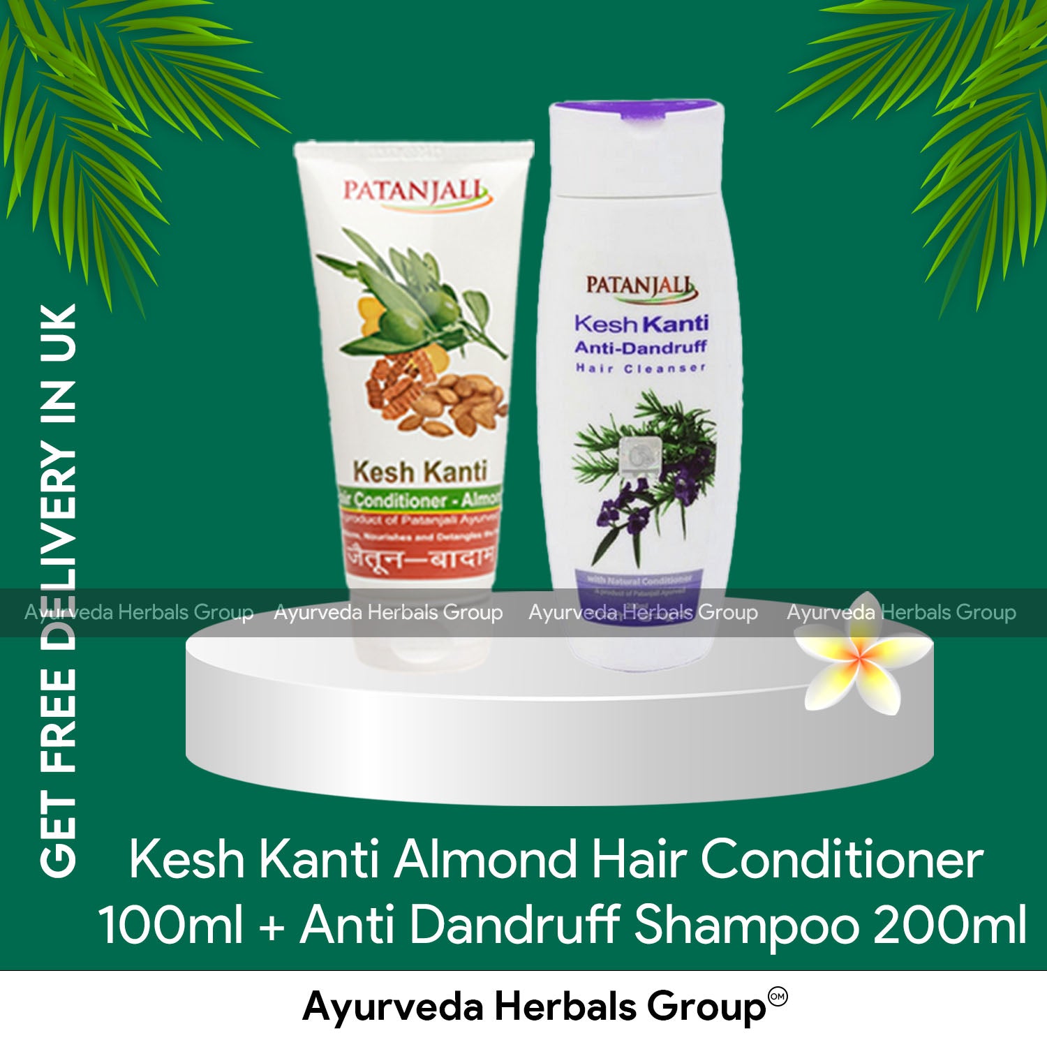 Patanjali Kesh Kanti Almond Hair Conditioner 100ml+Anti Dandruff Shampoo 200ml