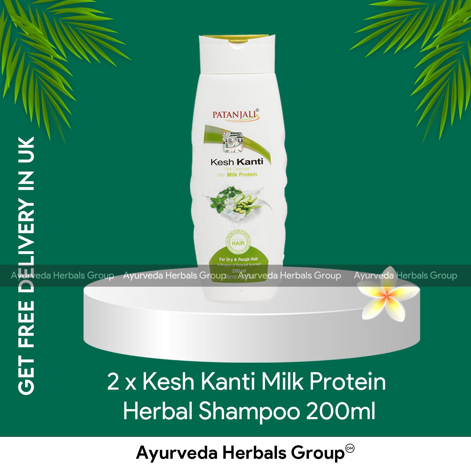 Patanjali 2 x Kesh Kanti Milk Protein Herbal Shampoo 200ml