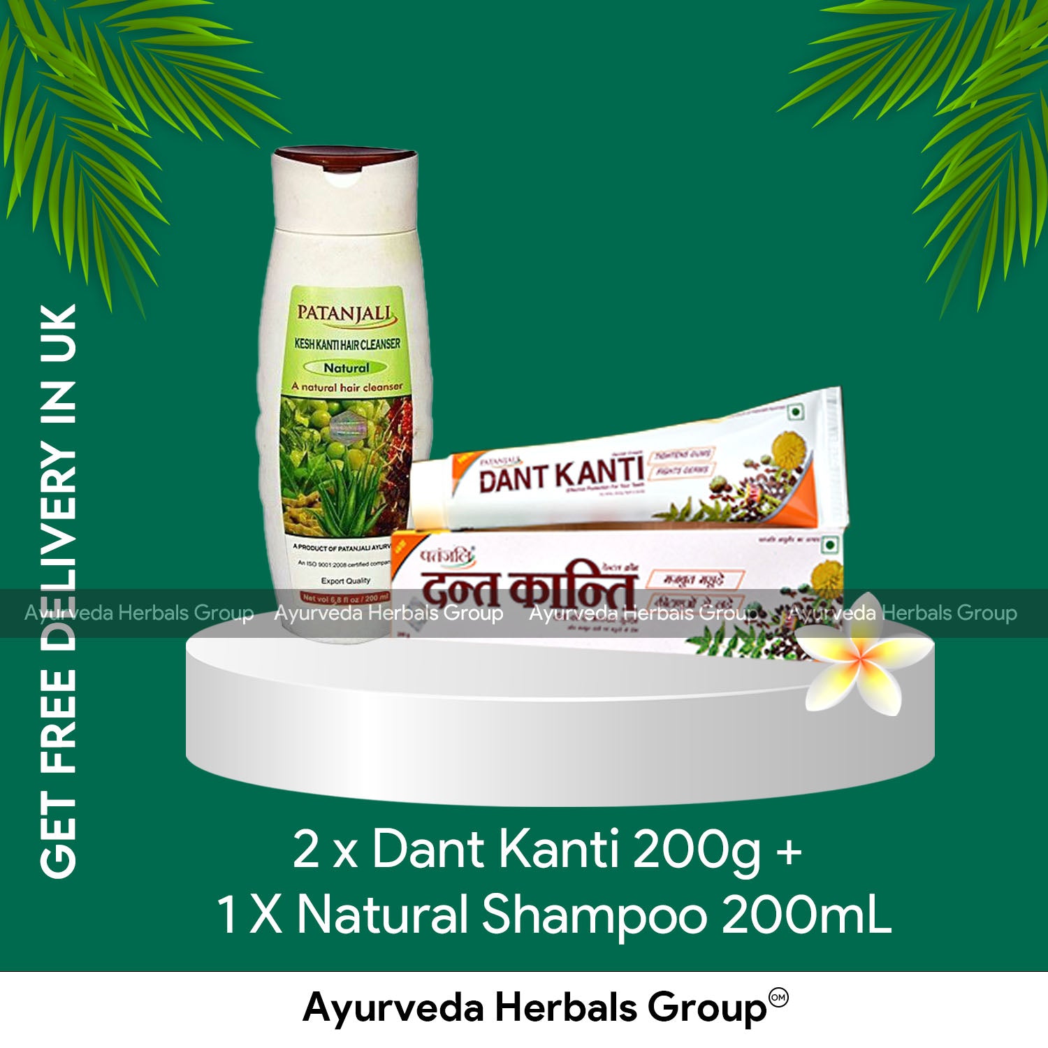2 x Dant Kanti 200g + 1 X Natural Shampoo 200mL