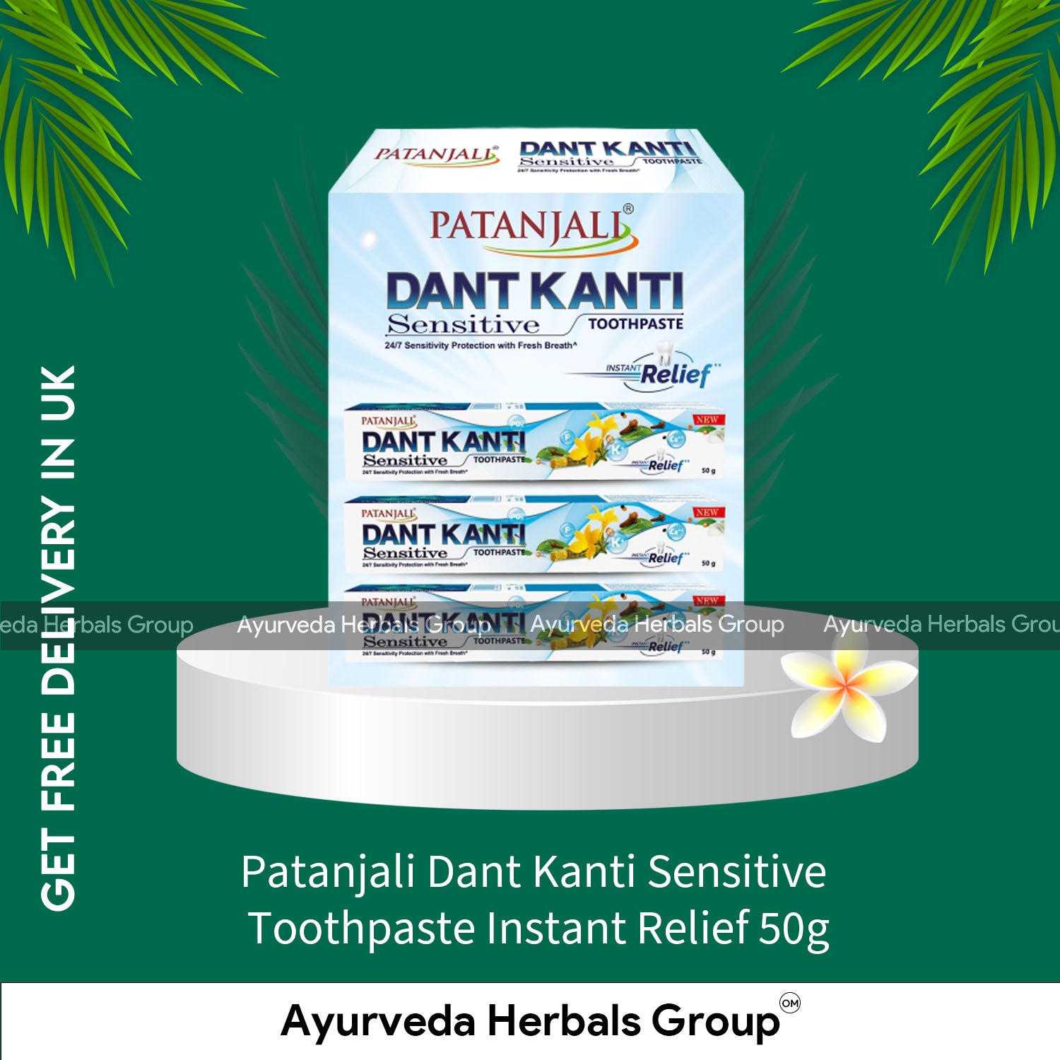 Patanjali Dant Kanti Sensitive Toothpaste Instant Relief 50g