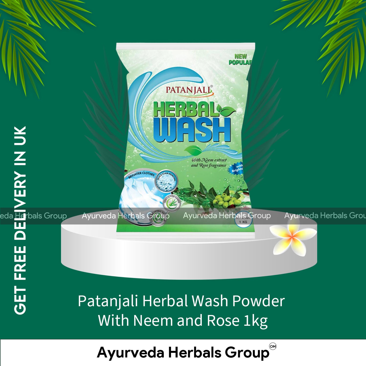 Patanjali Herbal Wash Powder With Neem and Rose 1kg
