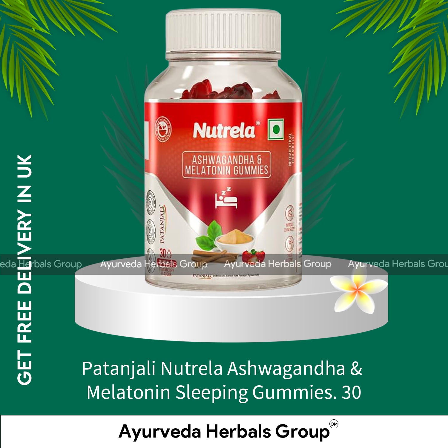Patanjali Nutrela Ashwagandha &amp; Melatonin Sleeping Gummies. 30