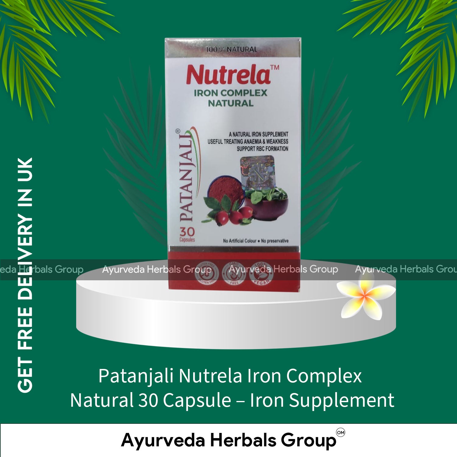 Patanjali Nutrela Iron Complex Natural 30 Capsule - Iron Supplement