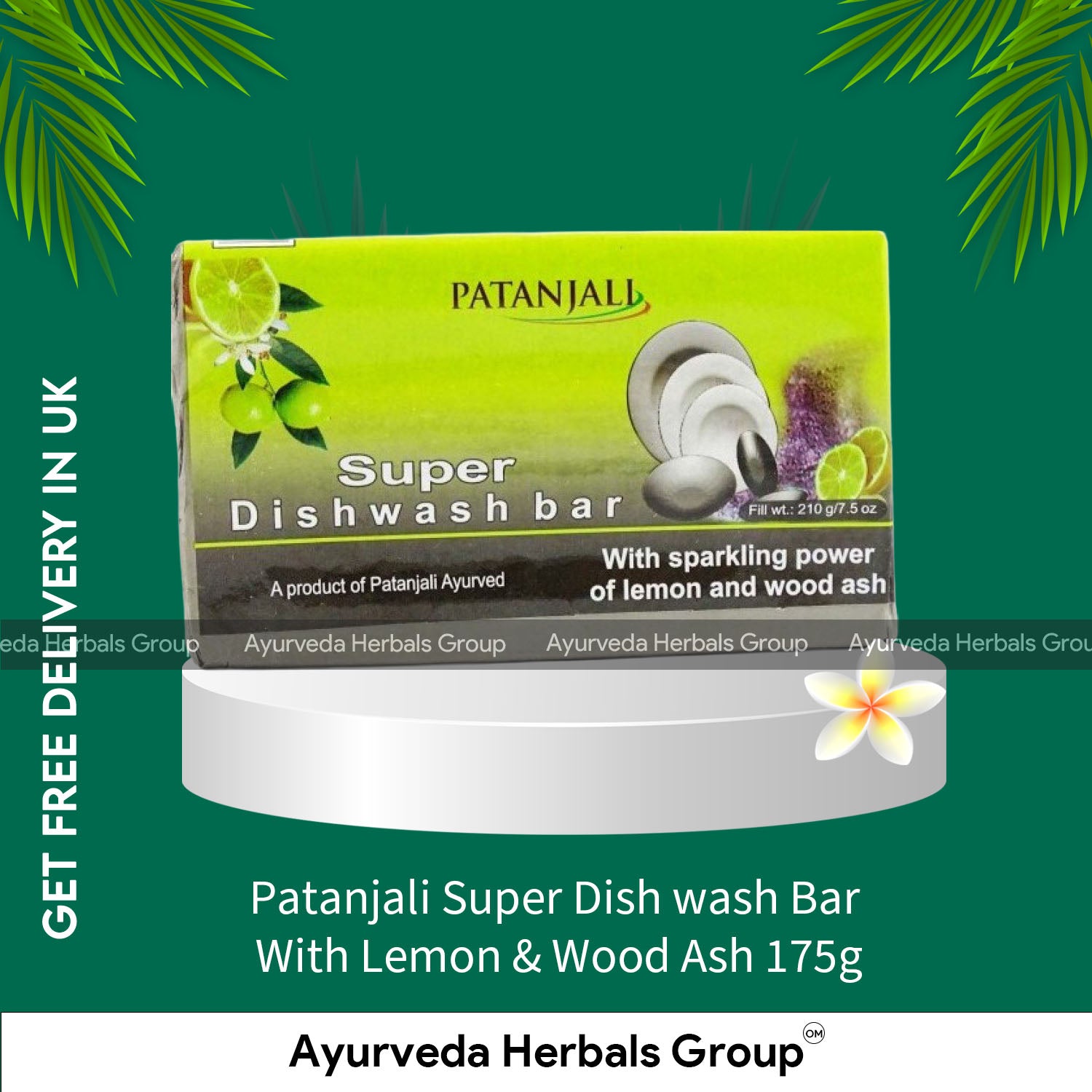 Patanjali Super Dish wash Bar With Lemon &amp; Wood Ash 175g