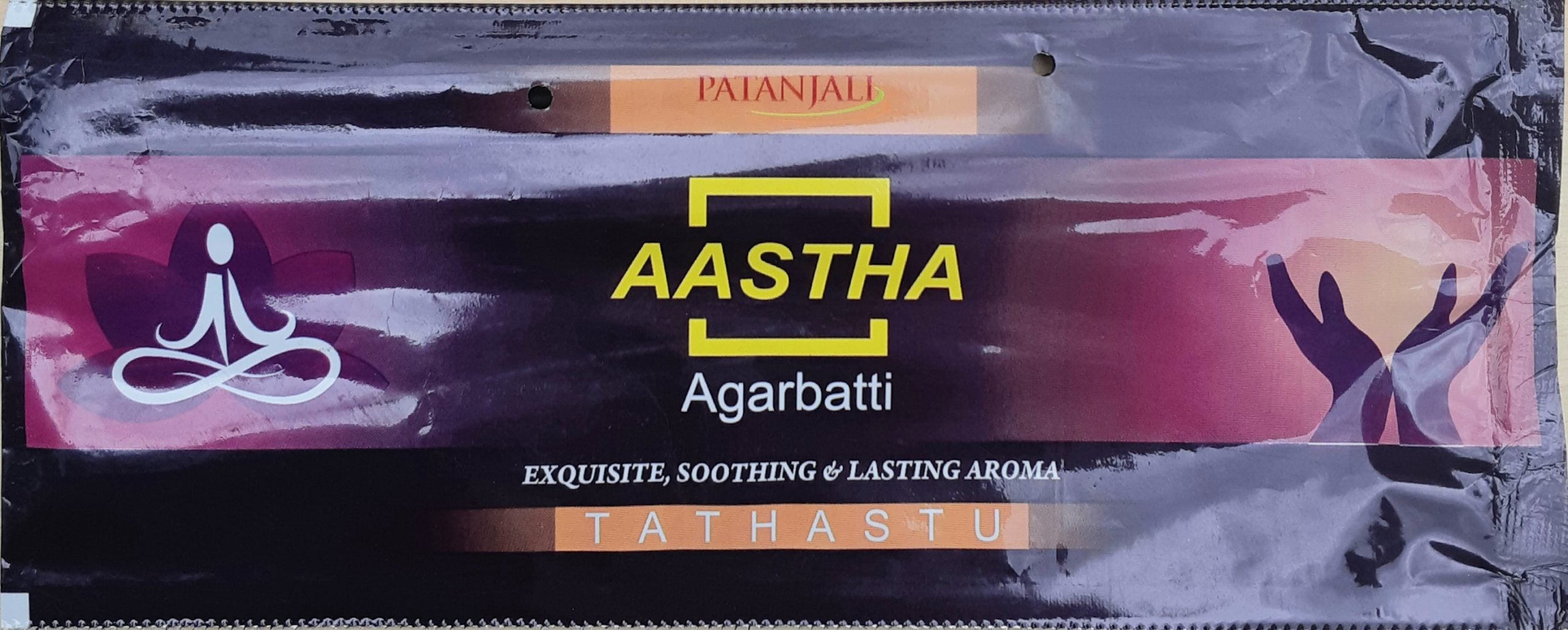 Patanjali Aastha Incense Agarbatti Sticks Pooja, Kewda, Tathastu + More 18 Per Pack - 1 x Tathastu Sticks