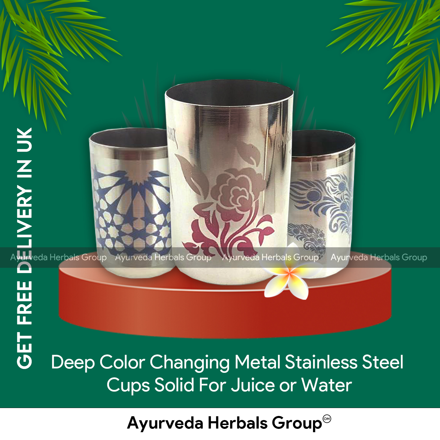 Deep Color Changing Metal Stainless Steel Cups Solid For Juice or Water