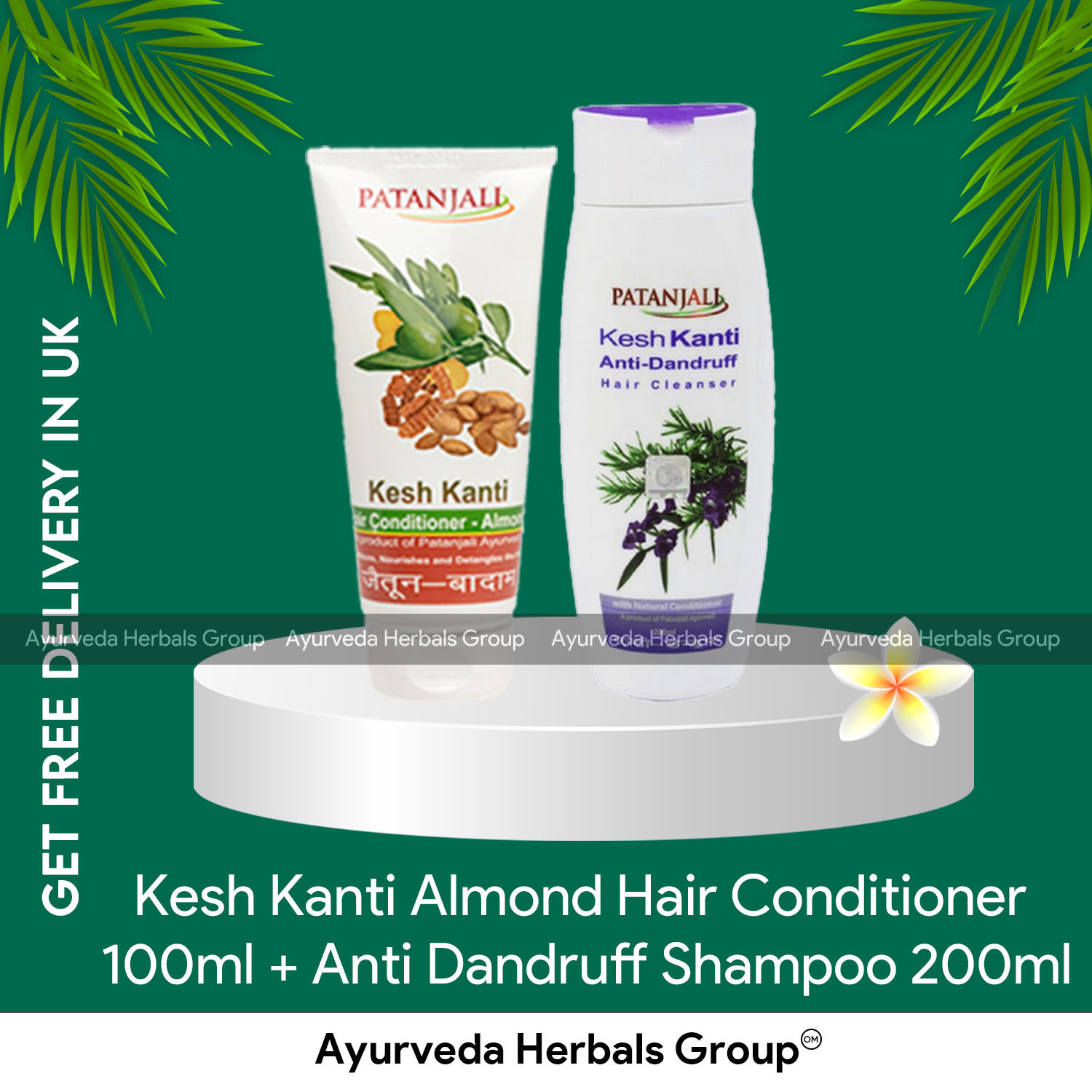 Patanjali Kesh Kanti Almond Hair Conditioner 100ml+Anti Dandruff Shampoo  200ml |