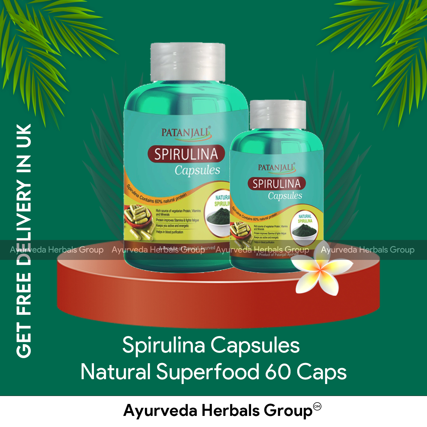 Spirulina Capsules Natural Superfood 60 Caps
