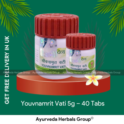 Patanjali Youvnamrit Vati 5g 40 Tabs Ayurveda Herbals UK